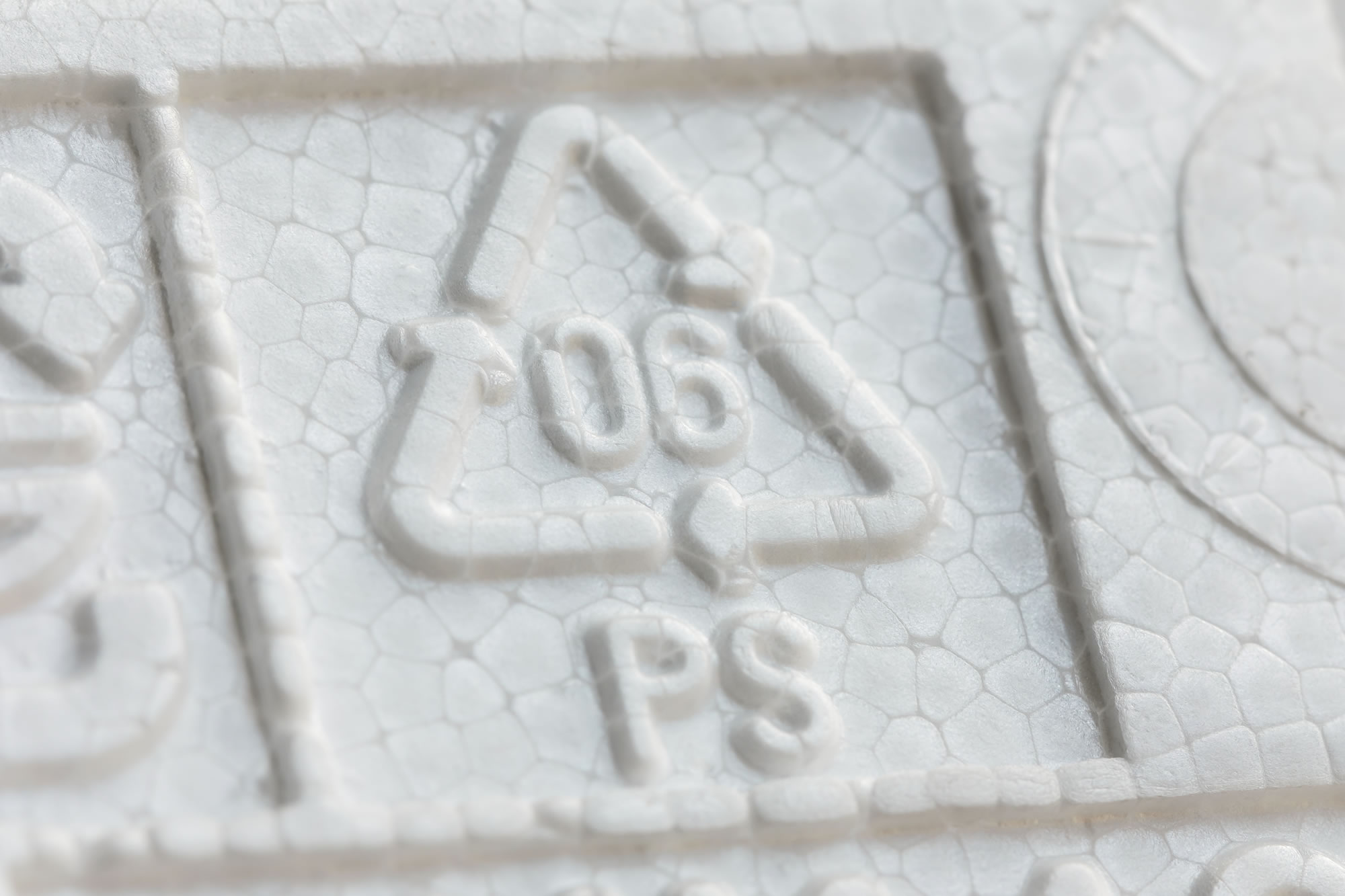 PS 06 recycling symbol for polystyrene plastic